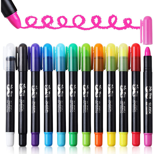 Crayons, Gel Crayons, 12 Pack, Twistable Crayons, Non-Toxic, Crayons for Kids, Twist Crayons, Kids Crayons, Crayons for Adult Coloring Books, Adult Crayons, Coloring Crayons, Color Crayons