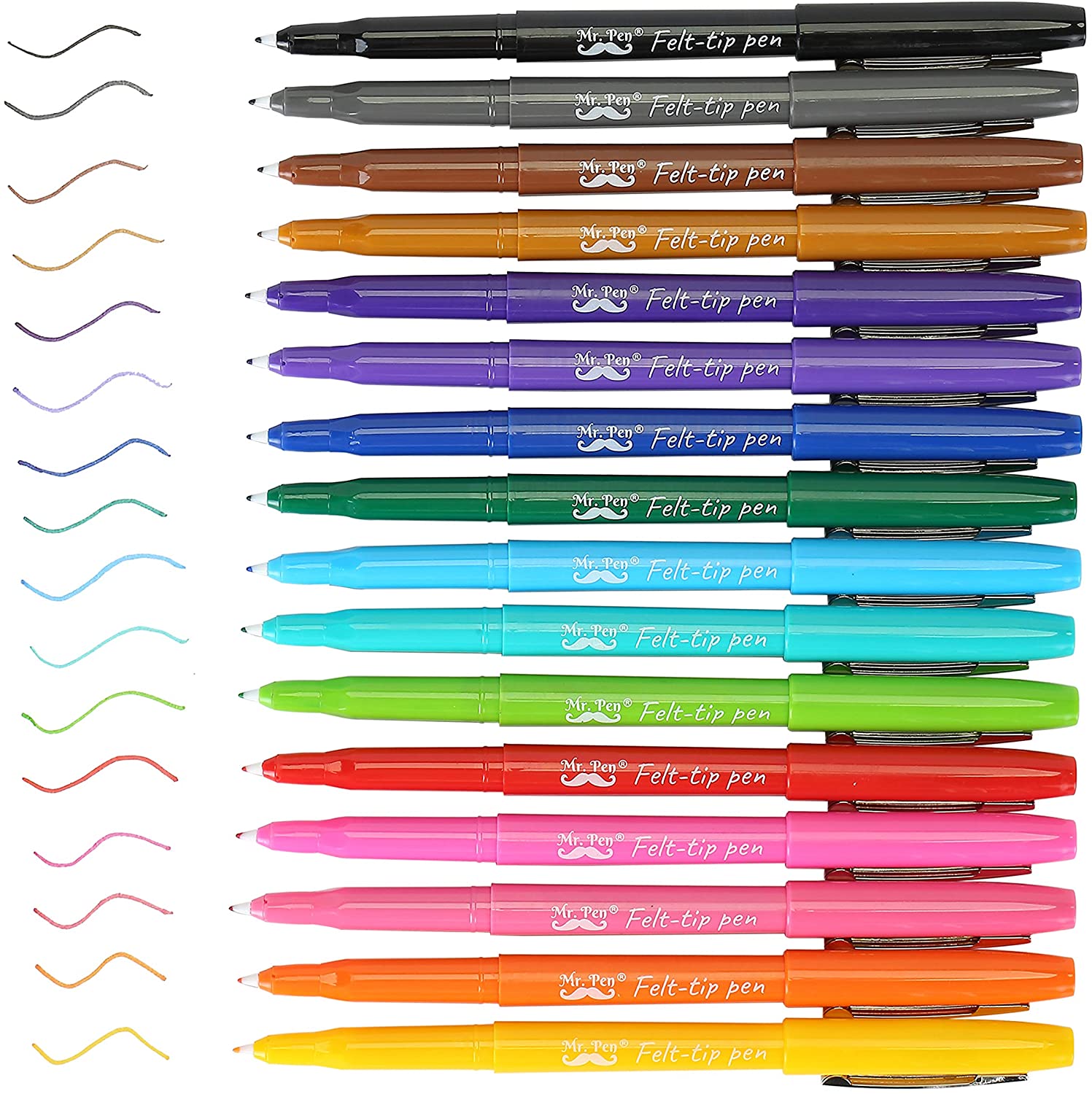 Amazon Fine Tip Felt Pens Flair Pens WOSWEL Black Felt Tip Pens 60