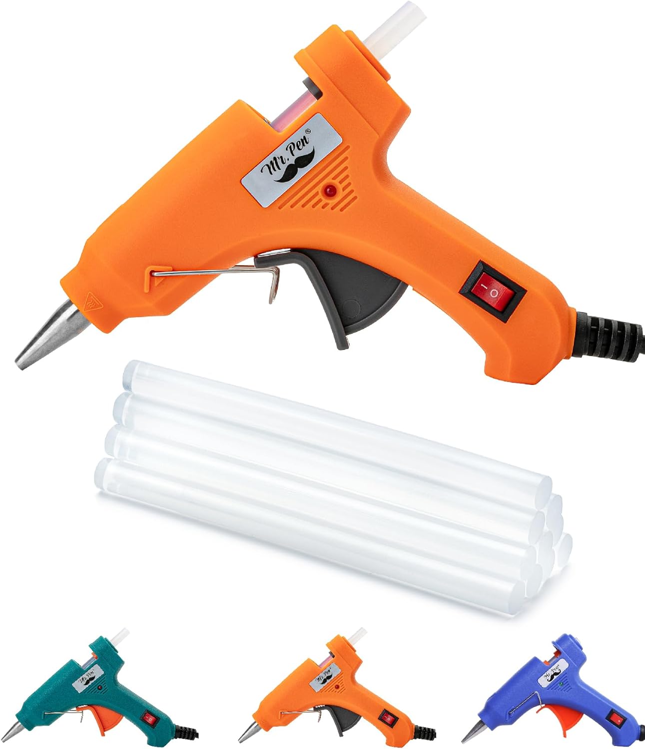 Hot Glue Gun Kit 20W Orange Glue Gun with 10 Glue Sticks Glue Gun Mr. Pen