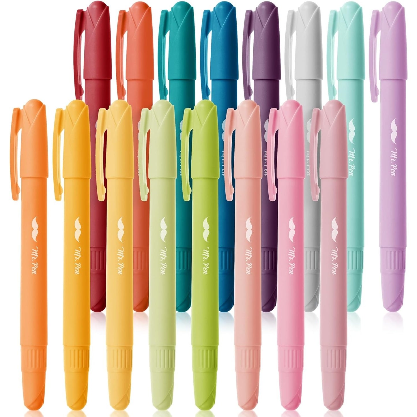 Bible Gel Highlighters, 16 Pack, Assorted Colors, No-Bleed, Twist-Up, Sharpenable Tips