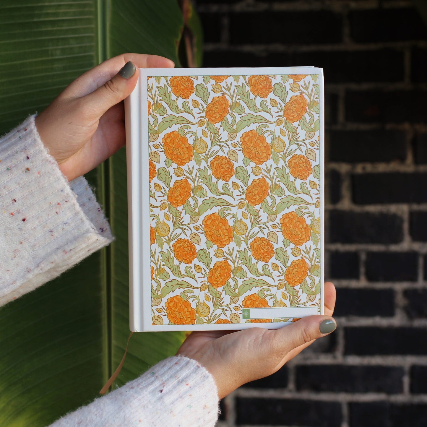 ESV Custom Single Column Journaling Bible®, Floral Hardcover with Name Box – Pink, Blue, Cream, or Marigold