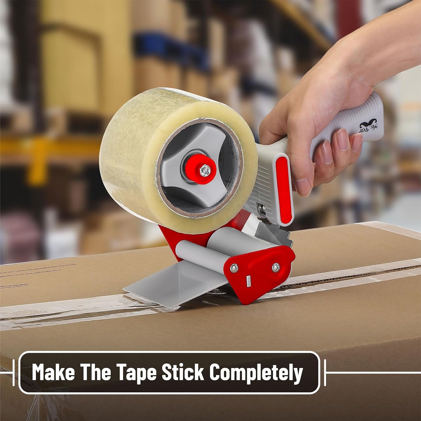 Packing Tape Dispenser Gun 3-Inch, Heavy Duty, Ergonomic Grip