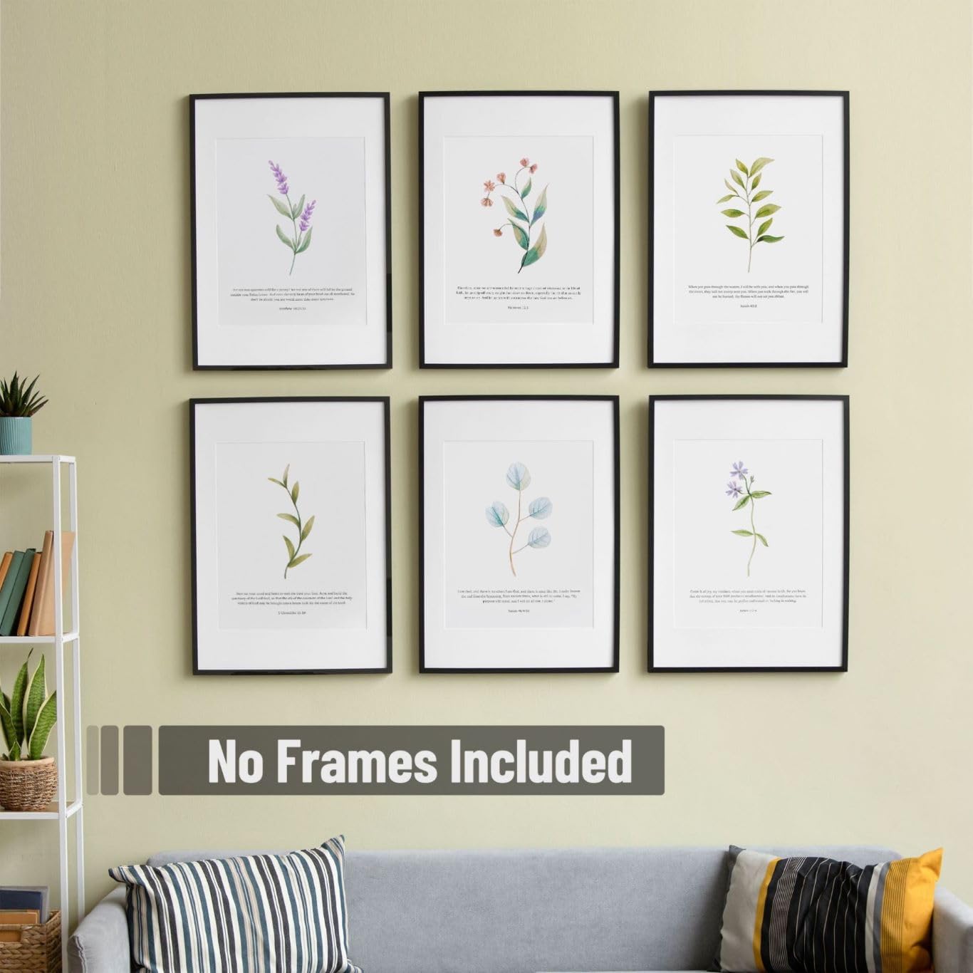 Christian Wall Decor, 6 Pack, 11” x 14”, Scripture Wall Art, Bible Verse Wall Decor, Bible Verse Poster, Bible Scriptures Wall Decor, Religious Wall Decor, Scripture Wall Decor