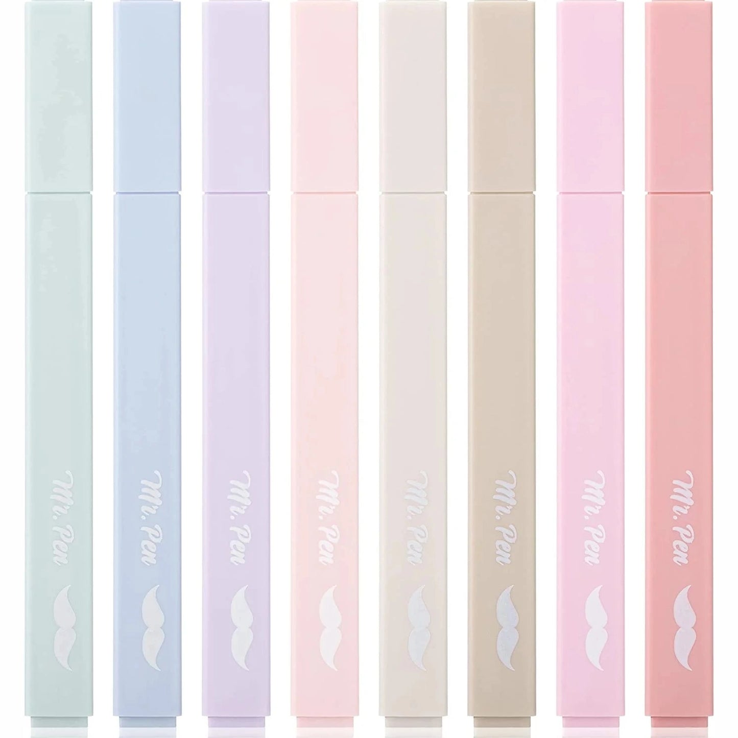 Aesthetic Highlighters, 8 Pack, Assorted Colors, No-Bleed Ink, Chisel Tip, Cute Bible-Safe Study & Journaling Supplies