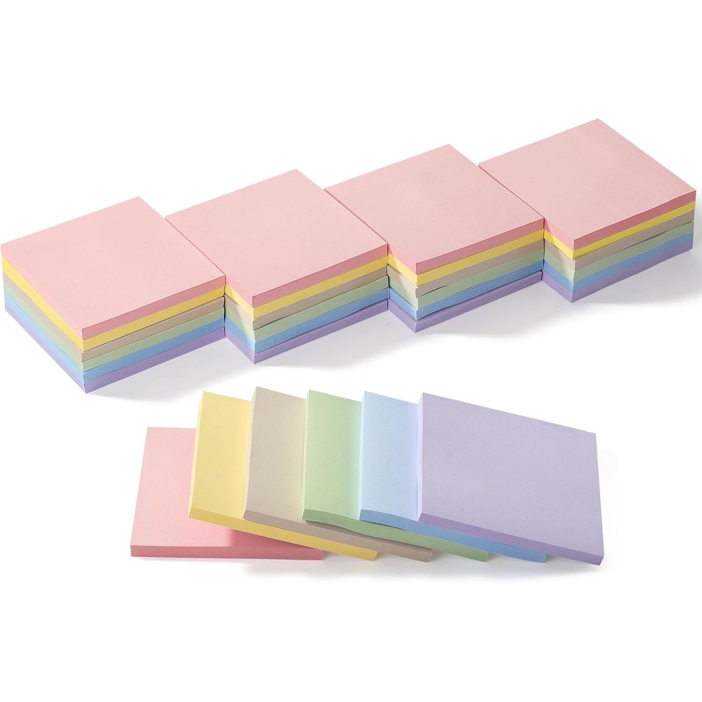 Sticky Notes, 3”x3”, 24 Pads, Pastel Colors Sticky Notes, Sticky Note, Self-Stick Note Pads, Sticky Pads Sticky Notes Aesthetic, Colorful Sticky Notes, Sticky Notes Bulk, Bulk Sticky Notes