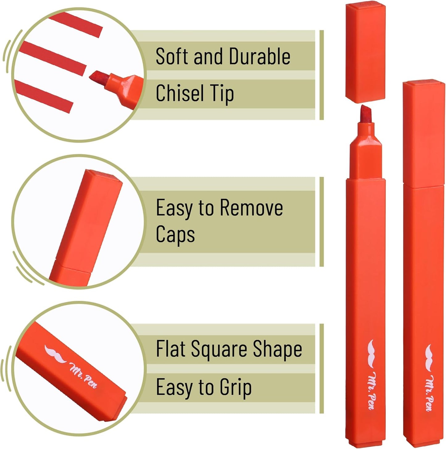 Mr. Pen- Aesthetic Highlighters, 8 Pack, Chisel Tip, Autumn Earth, Cute Highlighters Assorted Colors