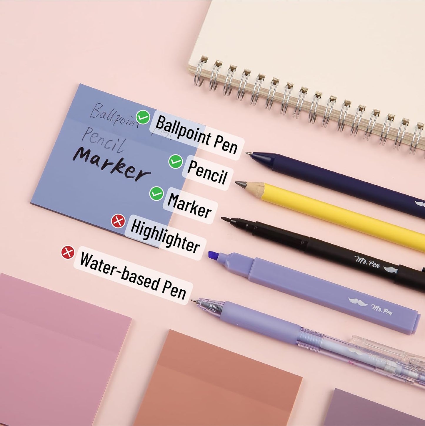 Mr. Pen- Aesthetic Book Annotation Kit, 38 pcs, Aesthetic Highlighters and Gel Pens