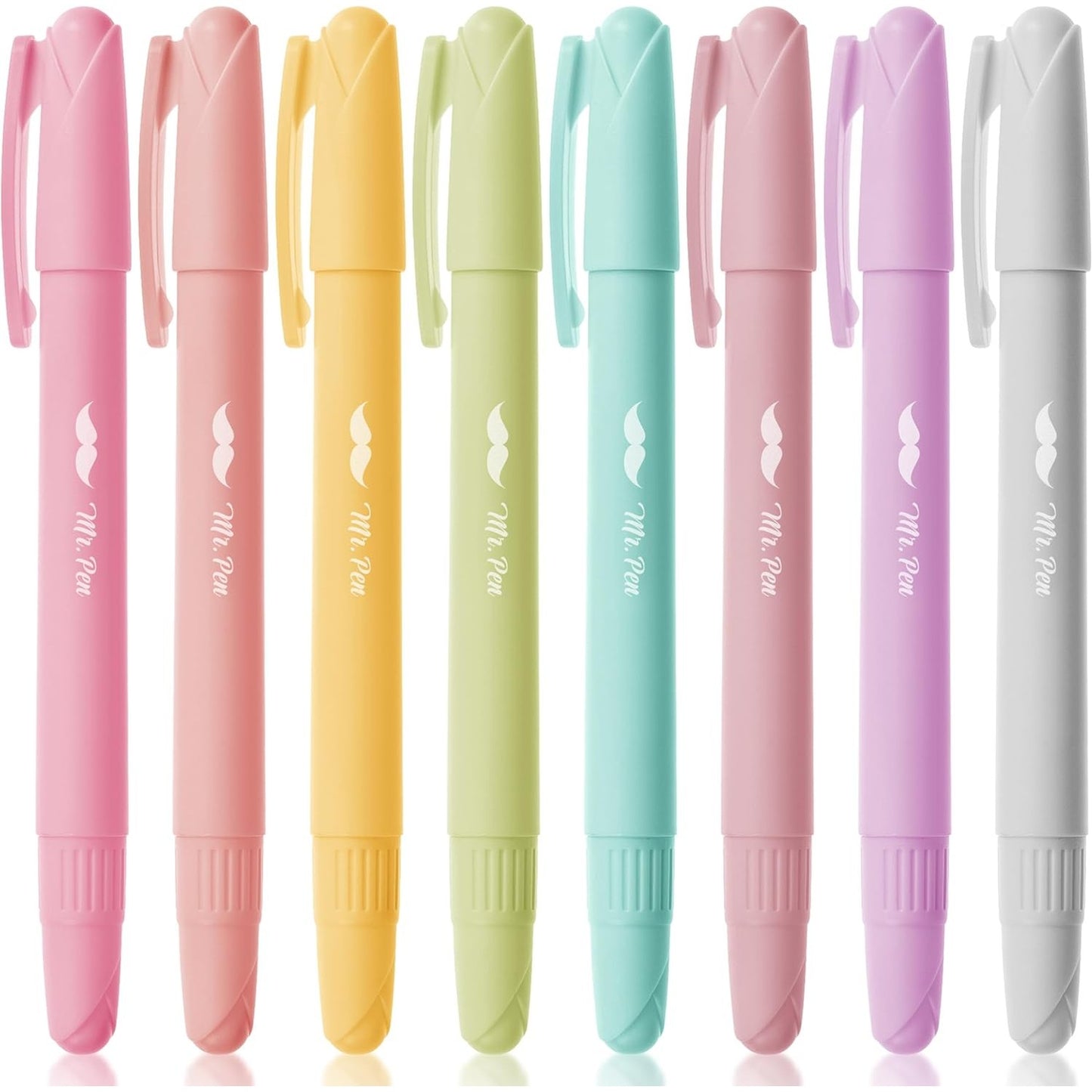 Gel Highlighters, 8 Pack, No-Bleed, Twist-Up Design, Sharpenable Tips, Smooth Glide, Perfect for Bible Pages