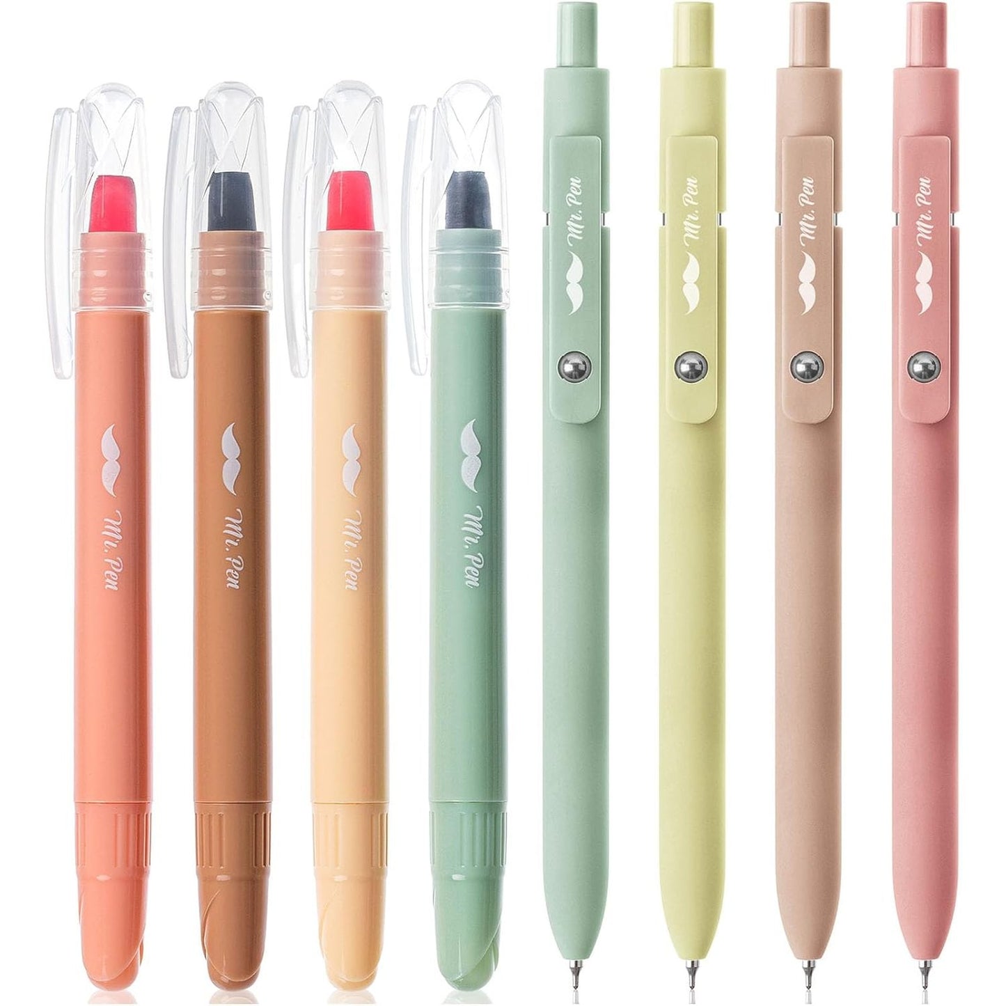 Bible Highlighters and Pens, 8 Pack, No Bleed Assorted Colors