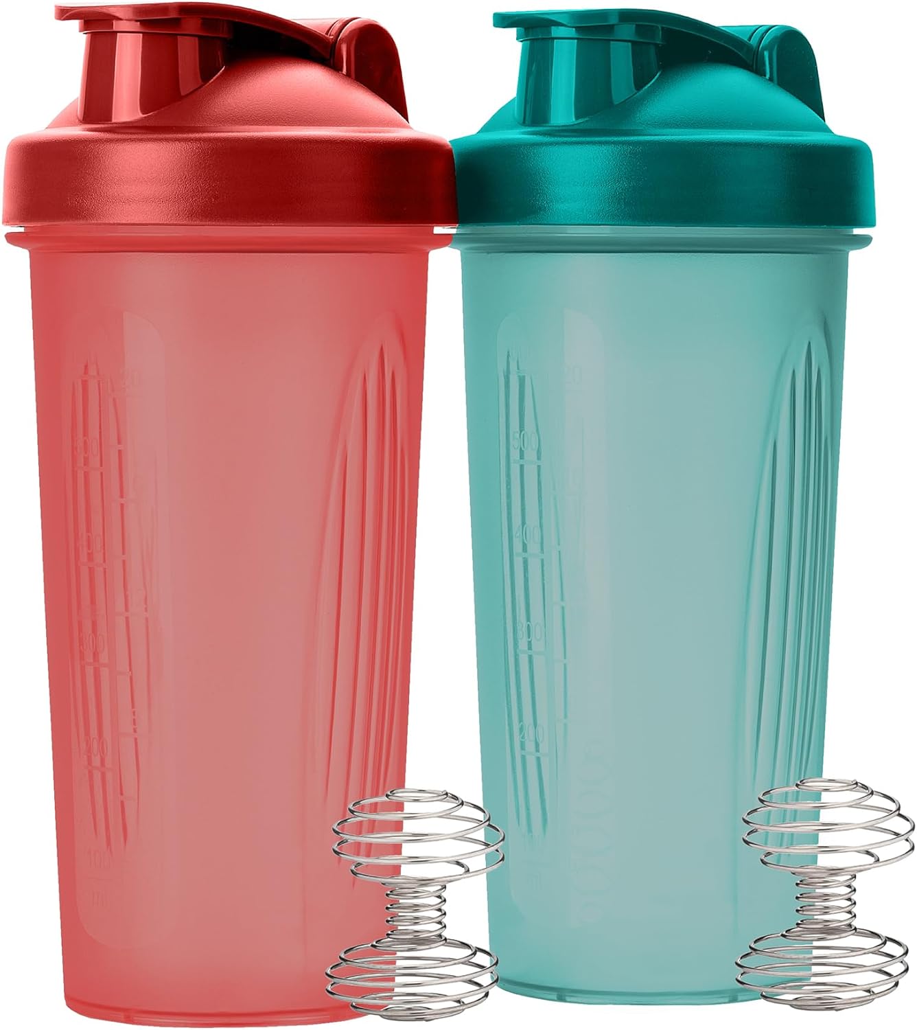 Shaker Bottles for Protein Mixes 28 oz 2 Pack Blue Red Protein S Mr. Pen