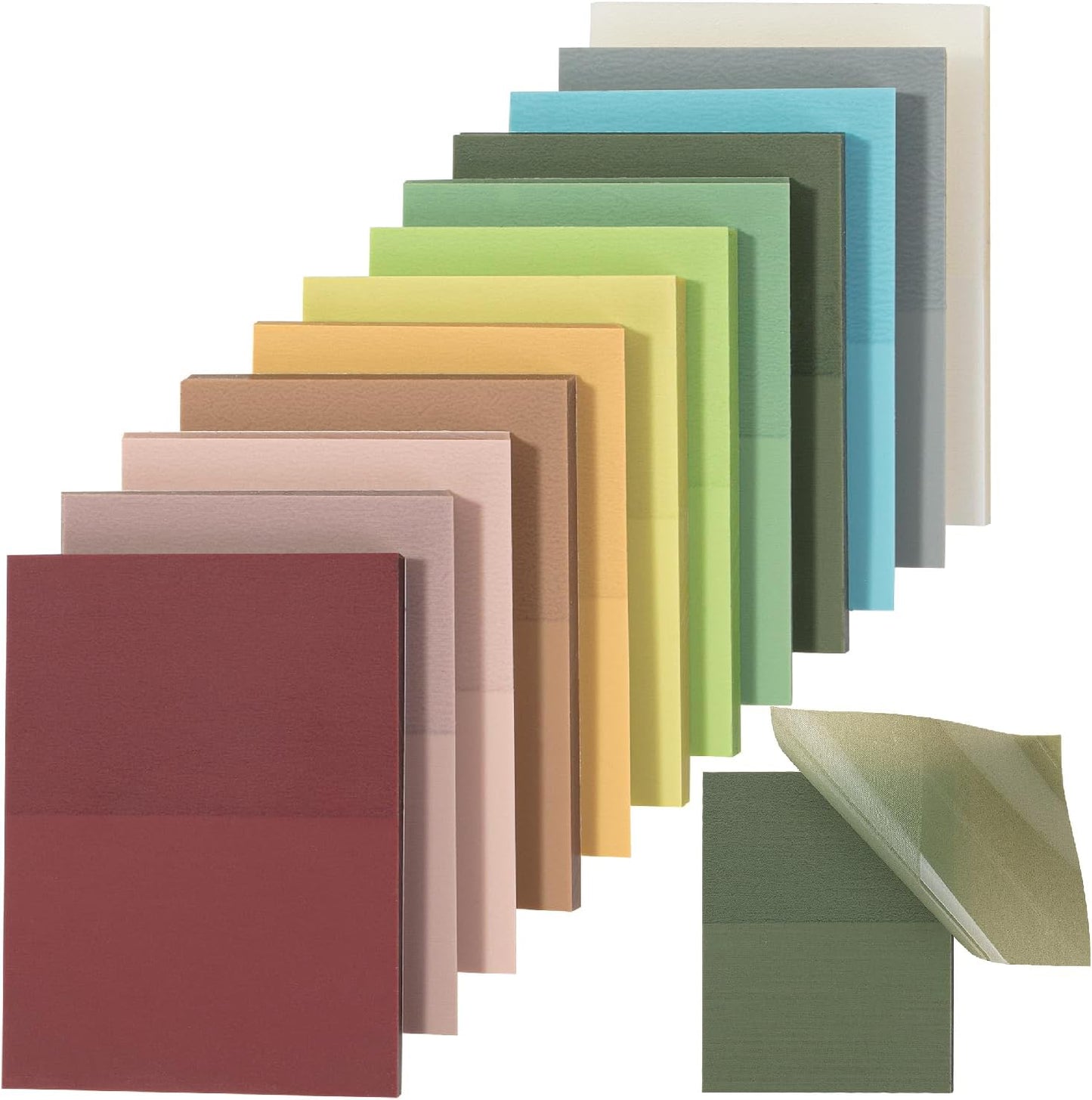 Transparent Sticky Notes, 1.5x2, 600 Sheets, Vintage Colors, See Through Sticky Notes, Sticky Notes Transparent, Translucent Sticky Notes, Clear Transparent Sticky Notes, Sticky Notes Clear
