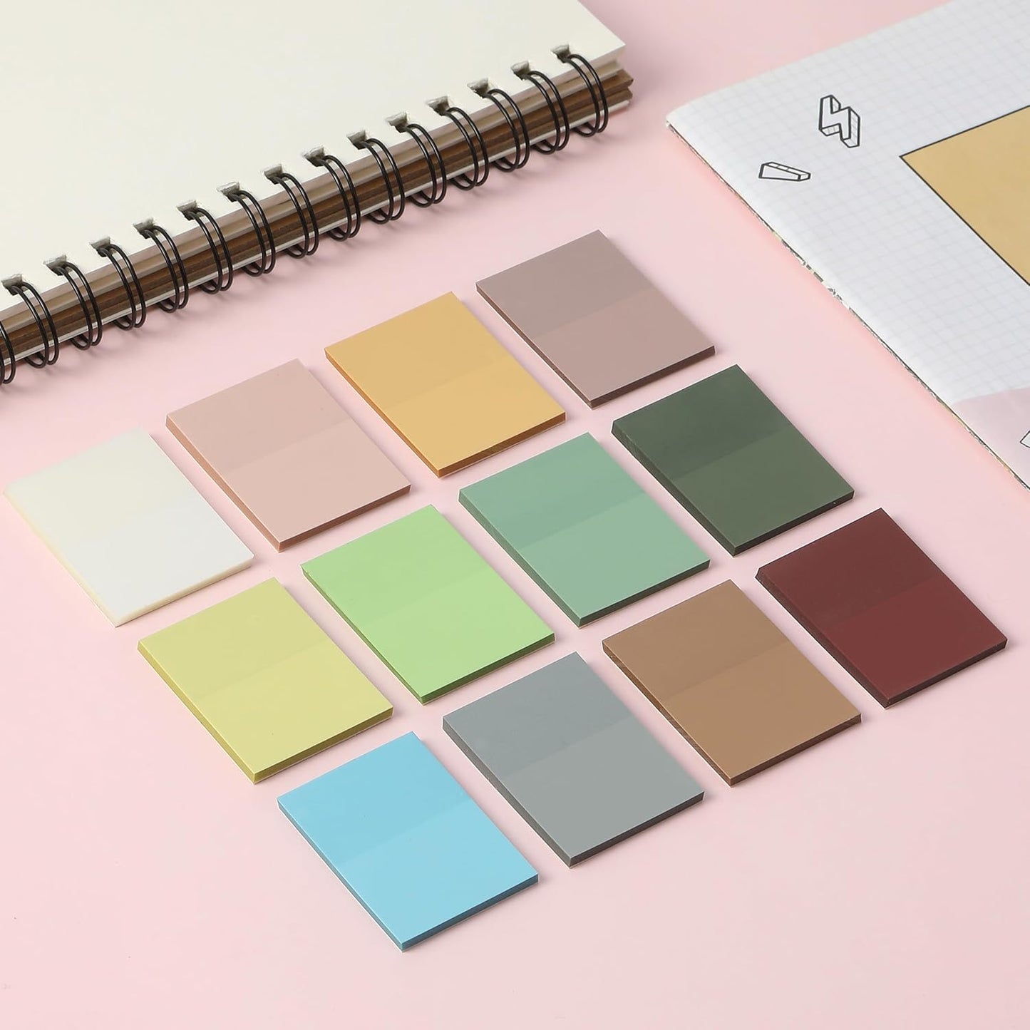 Transparent Sticky Notes, 1.5x2, 600 Sheets, Vintage Colors, See Through Sticky Notes, Sticky Notes Transparent, Translucent Sticky Notes, Clear Transparent Sticky Notes, Sticky Notes Clear