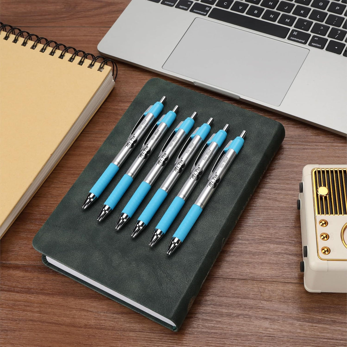 Mr. Pen- Retractable Bible Journaling Pens, 6 Pack, Blue Ink 0.7 mm Fine Tip, Smooth Writing Pen, No Smear, Comfortable Grip, Ideal for Bible Journaling, Note-Taking, Writing & Daily Use