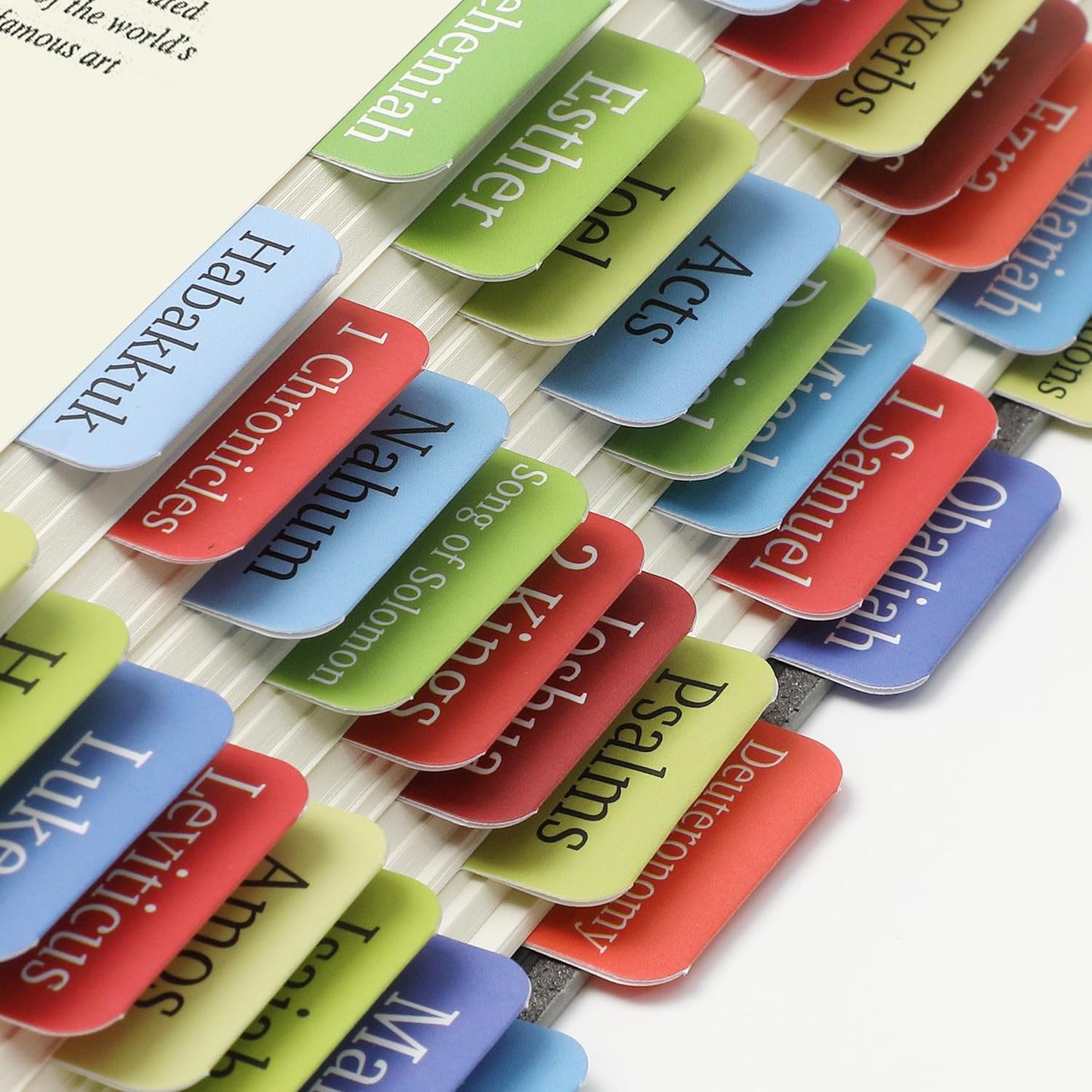 Mr. Pen- Bible Tabs, 75 Tabs, Rainbow Theme, Laminated Bible Tabs for Women and Men