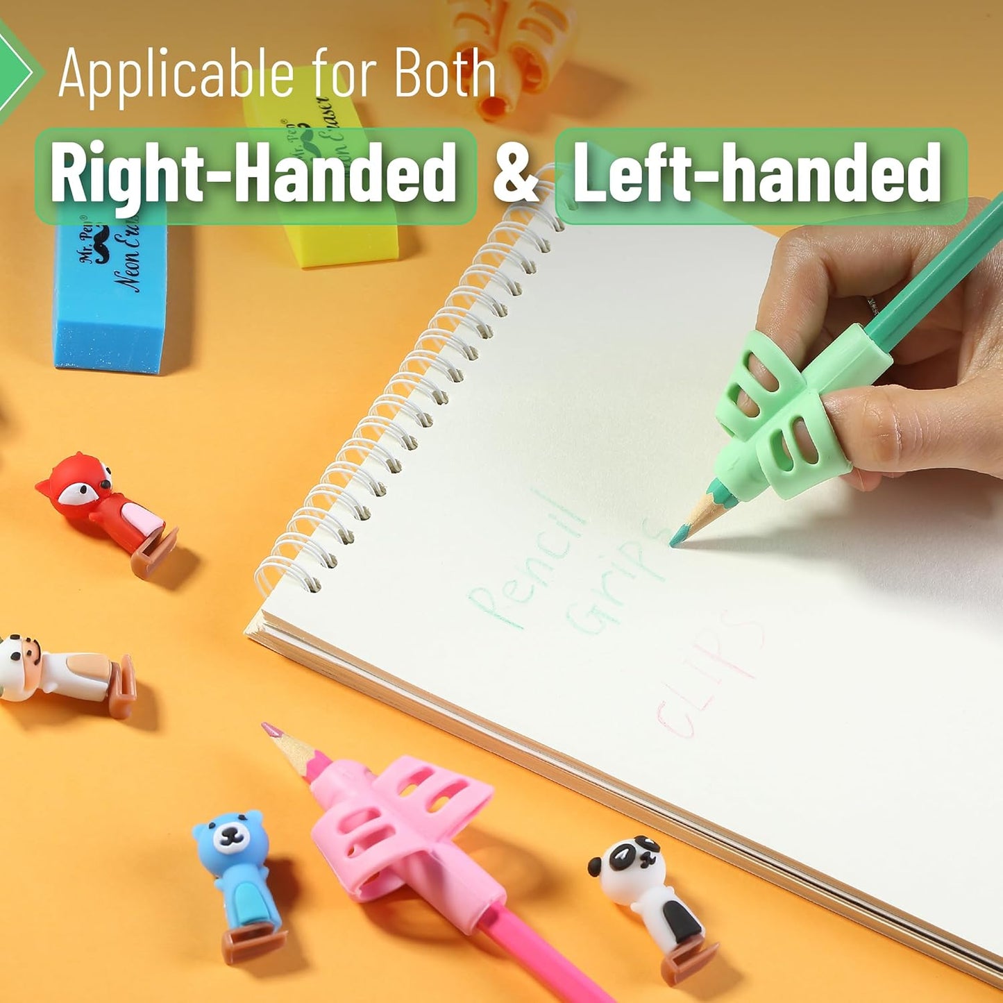 Mr. Pen x LegiLiner Handwriting Kit – Self-Inking Writing Stamp + Tools for Kids Learning to Write | Back to School Practice Set with Pencil Grips, Guide, Pouch & More