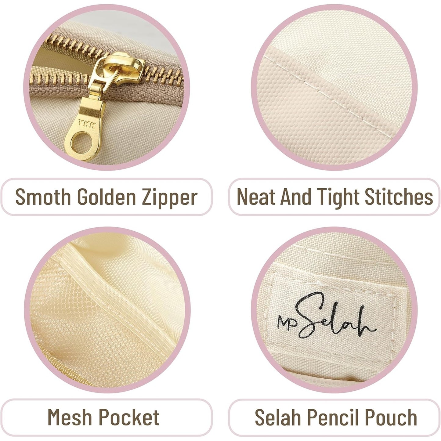 Mr. Pen- Pencil Case, Rose Pink, Pencil Pouch, Selah Theme
