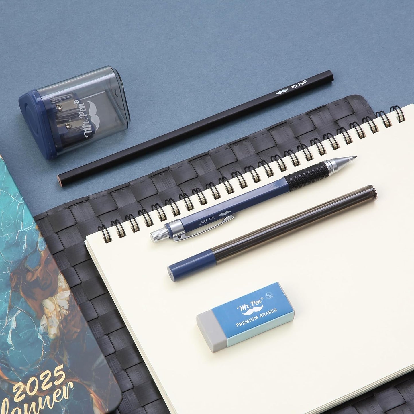 2.0mm Mechanical Pencil Set, 5 pcs, Lead, Eraser, Sharpener