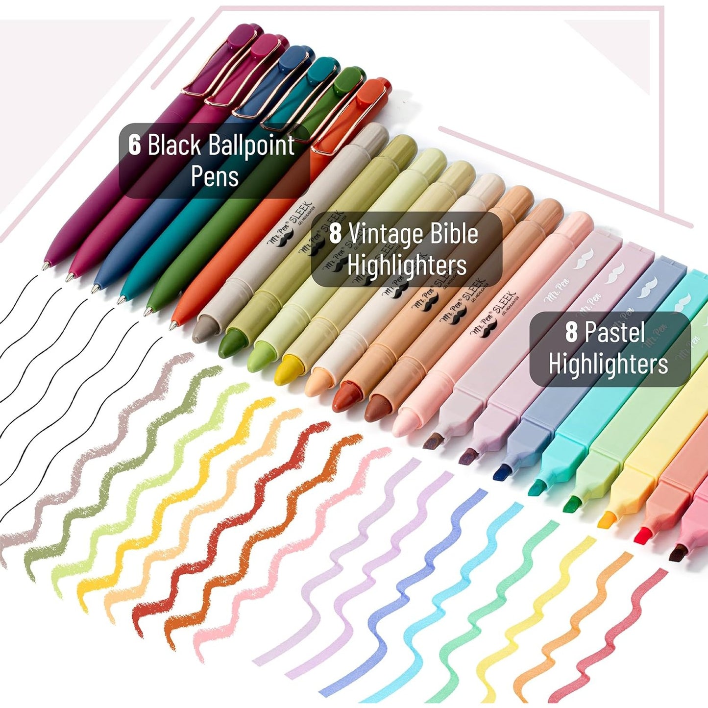 Bible Journaling Kit, 28 Pcs — Bible Case, No Bleed Pens, Highlighters & Tabs