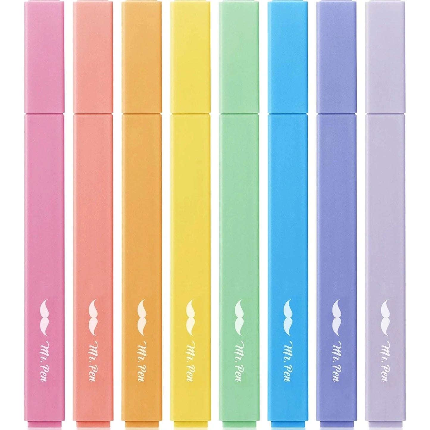 Aesthetic Highlighters, 8 Pack, Assorted Colors, No-Bleed Ink, Chisel Tip, Cute Bible-Safe Study & Journaling Supplies