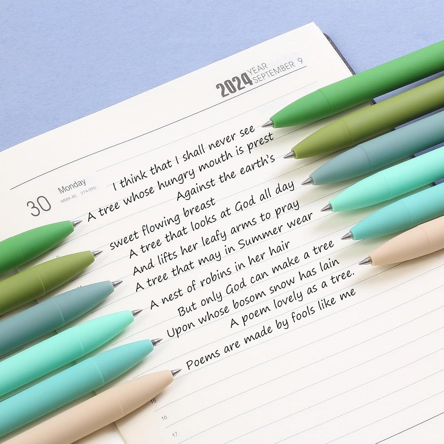 Mr. Pen- Retractable Gel Pens, 12 Pack, Black Ink, Green Ombre Color Barrel Gel Pens, Gel Pens Fine Point 0.5mm, Retractable Pens, Cute Pens