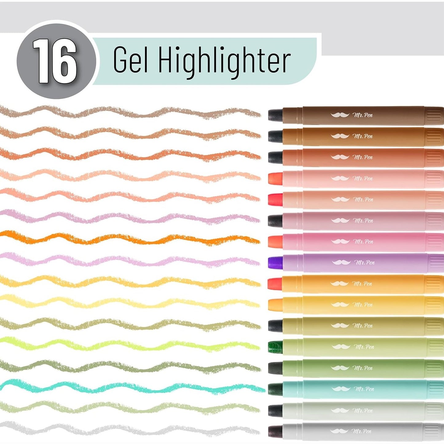 Buy Gel Highlighter, 16 Pack Assorted Colors Bible Highlighters, No Bleed Highlighters, Bible Highlighter, Bible Markers Gel, Highlighters for Bibles Highlighter