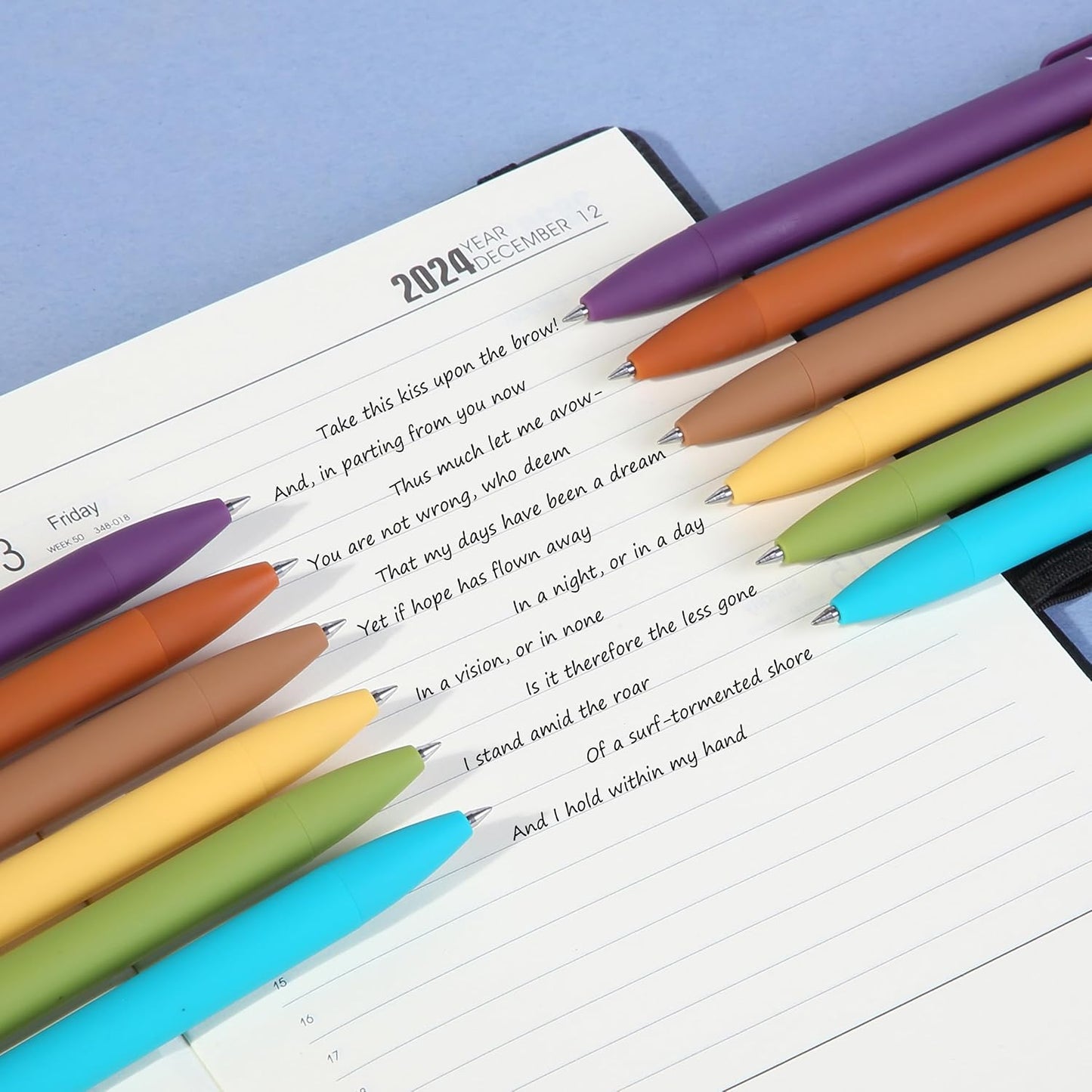 Mr. Pen- Retractable Gel Pens, 12 Pack, Black Ink, Earthy Color Barrel Gel Pens, Gel Pens Fine Point 0.5mm, Retractable Pens