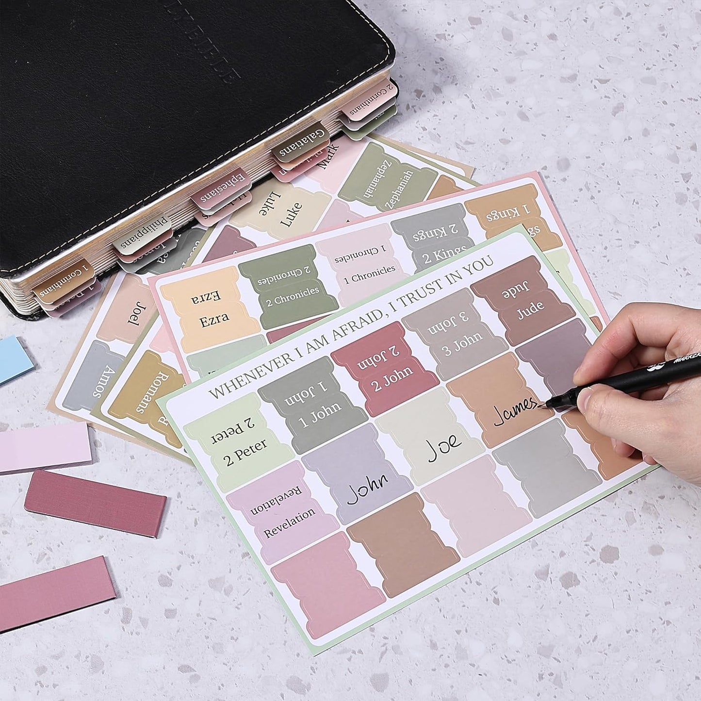 Bible Journaling Kit, 31 Pcs — Pens, Highlighters, Tabs, Bookmarks & Sticky Notes, No Bleed Bible Study Set