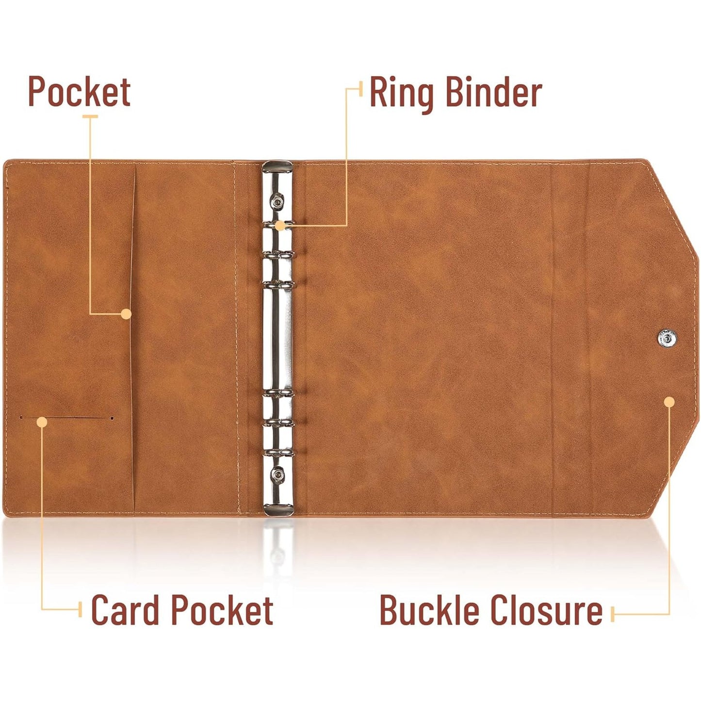 Mr. Pen- A5 Leather Planner Binder, A5 Leather Binder, Leather Ring Binder