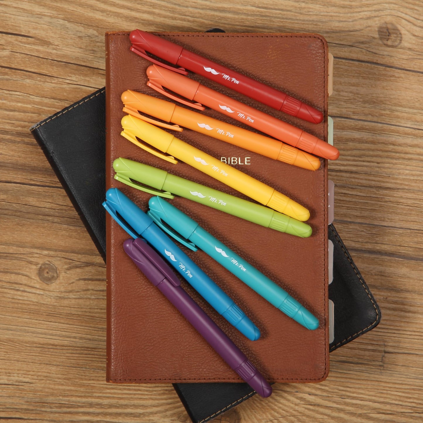 Bible Gel Highlighters, 8 Pack, Assorted Colors, No-Bleed, Twist-Up, Sharpenable Tips, Bible-Safe Study Supplies