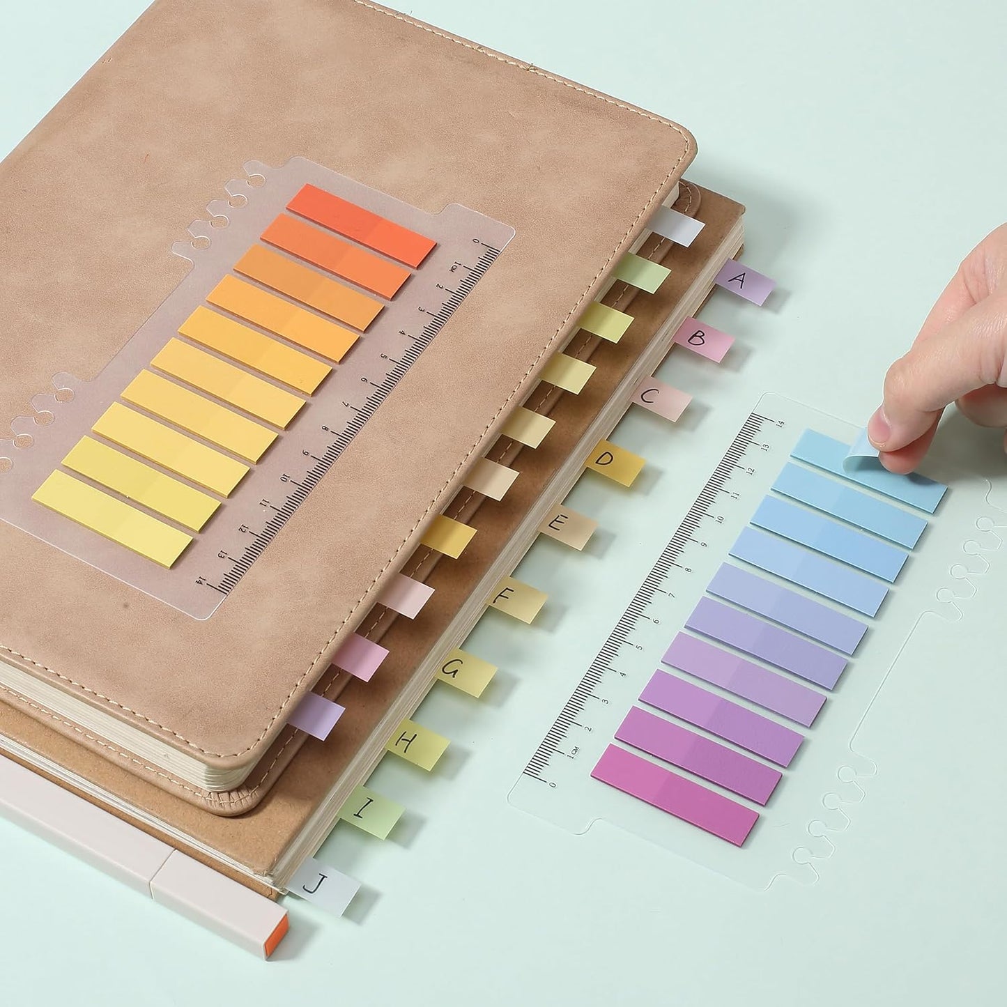 Sticky Tabs - 1600 Pcs Colorful Transparent Book Tabs, Sticky Note Tabs, Page Markers, Book Markers, Page Tabs, and Book Tabs for Annotating Books