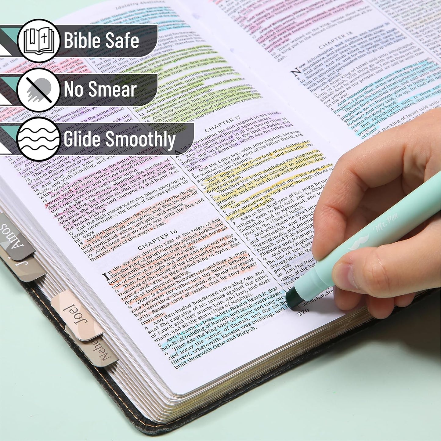 Buy Gel Highlighter, 16 Pack Assorted Colors Bible Highlighters, No Bleed Highlighters, Bible Highlighter, Bible Markers Gel, Highlighters for Bibles Highlighter
