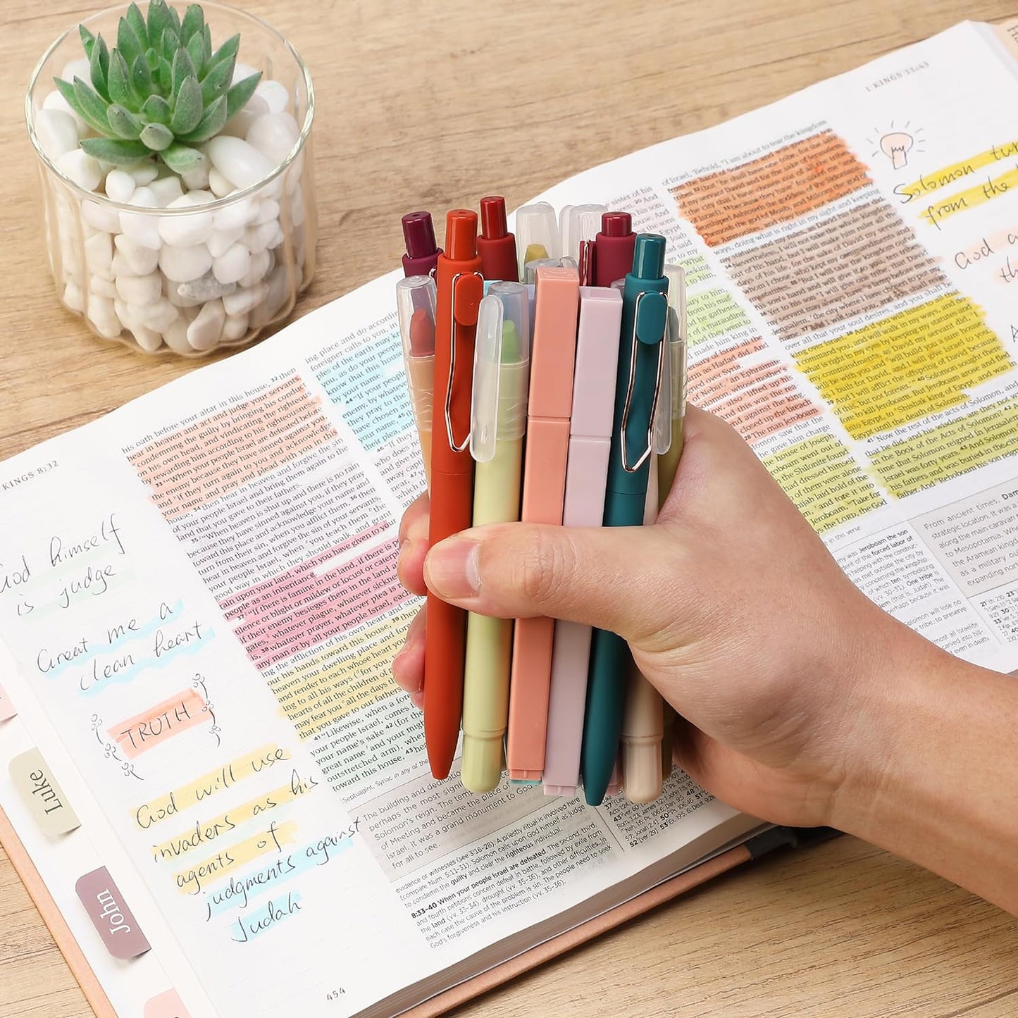 Bible Journaling Kit, 28 Pcs — Bible Case, No Bleed Pens, Highlighters & Tabs