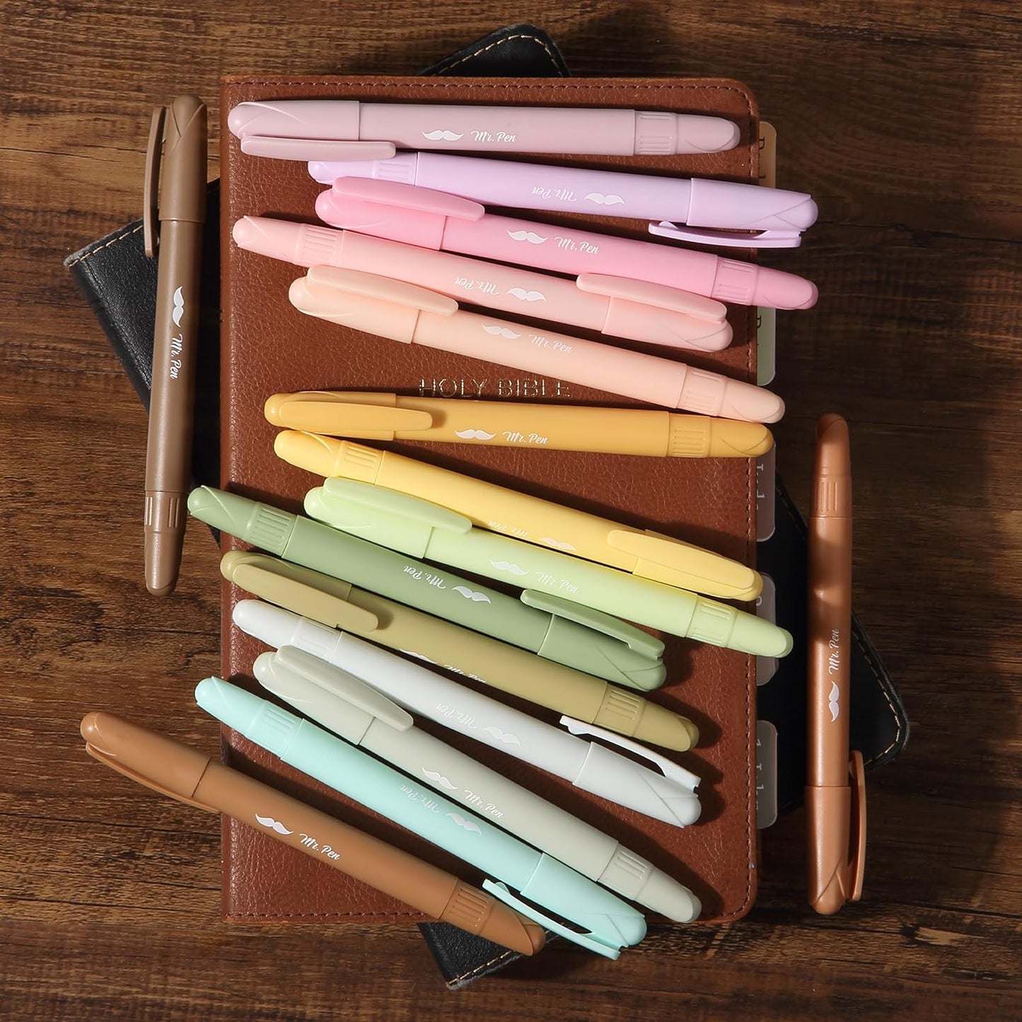 Customizable Bible Gel Highlighters, 16 Pack, Assorted No-Bleed Colors, Twist-Up, Sharpenable Tip