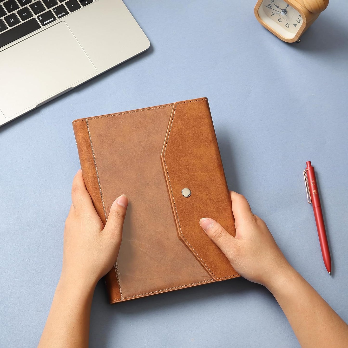 Mr. Pen- A5 Leather Planner Binder, A5 Leather Binder, Leather Ring Binder