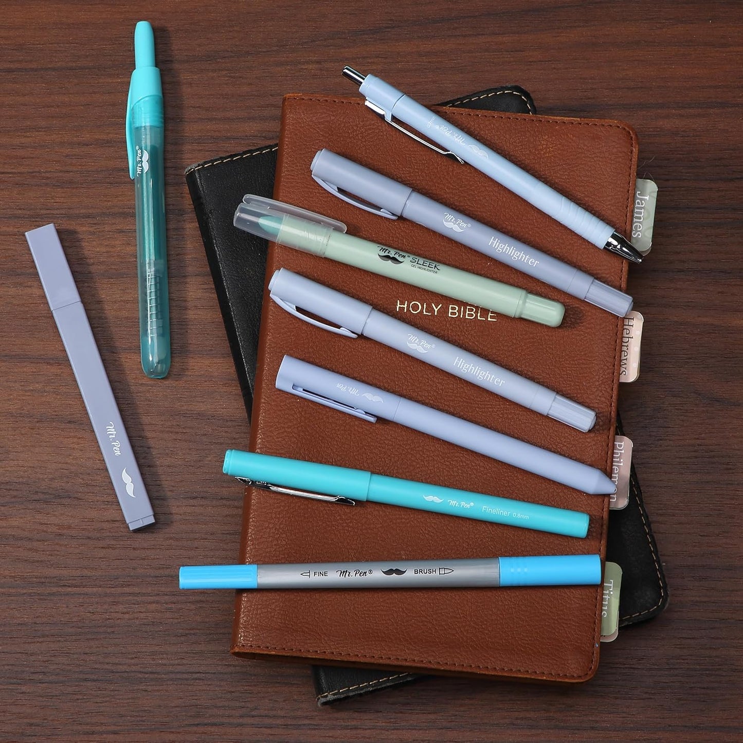 Bible Journaling Kit with Pouch, 10 Pack — Assorted Pens & Highlighters