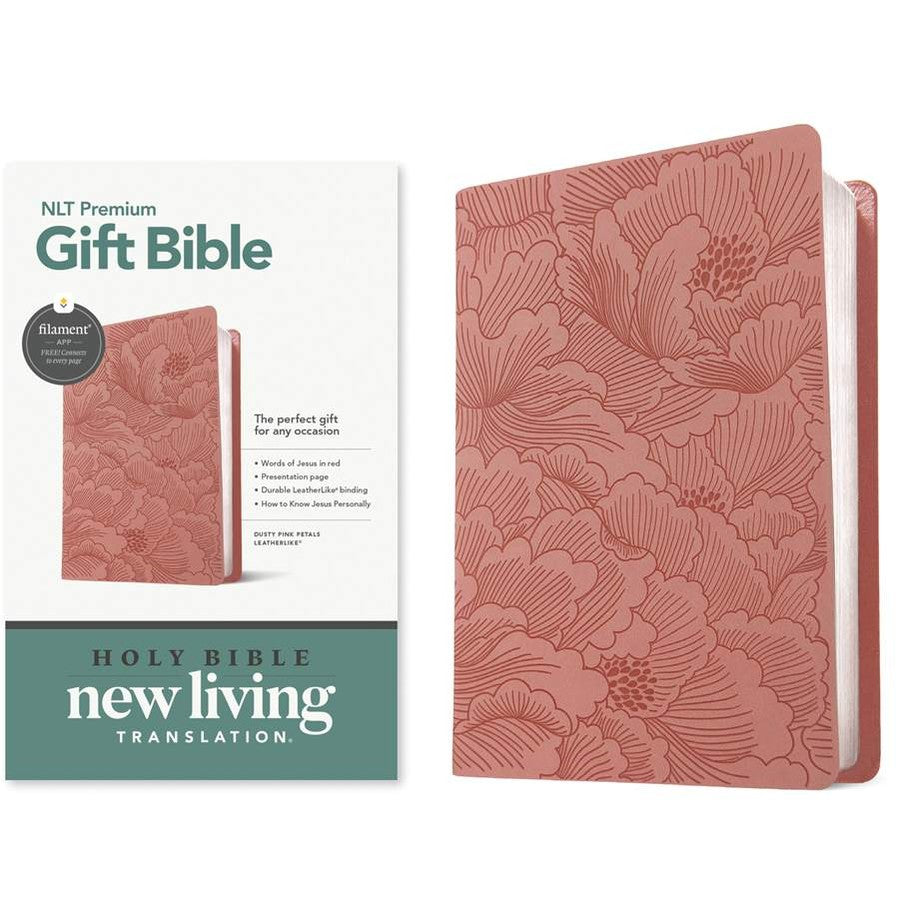 Premium Gift Bible NLT, Filament Enabled, Pink Pedals