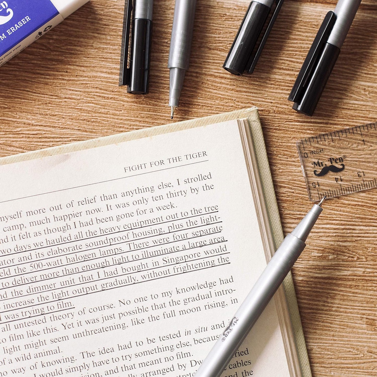 Black Fineliner Pens, 0.4mm Fine Tip, 24 Pack, Rich Ink