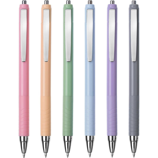 Retractable Bible Gel Pens, 6 Pack, No Bleed, Vibrant Colors