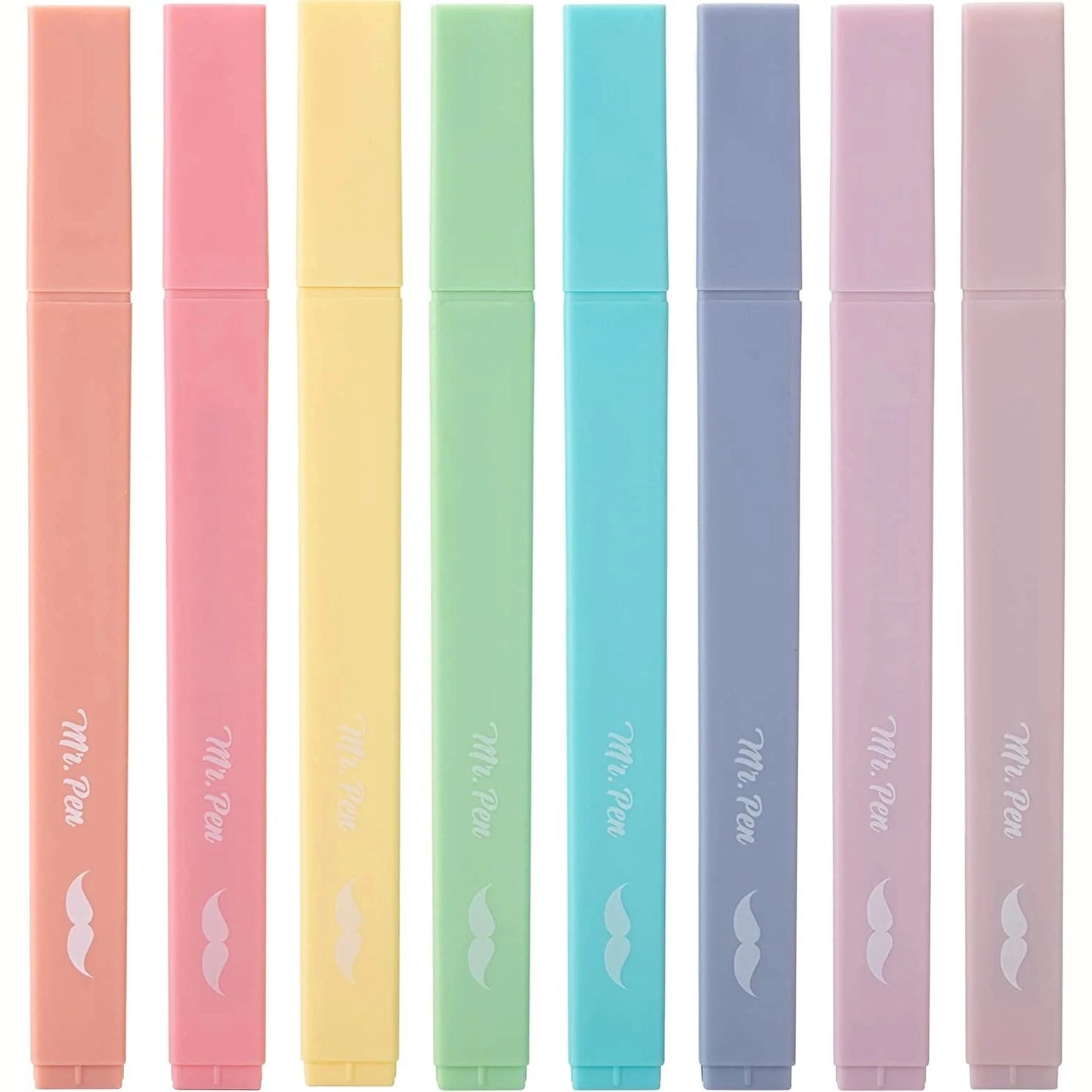 Aesthetic Highlighters, 8 Pack, Assorted Colors, No-Bleed Ink, Chisel Tip, Cute Bible-Safe Study & Journaling Supplies