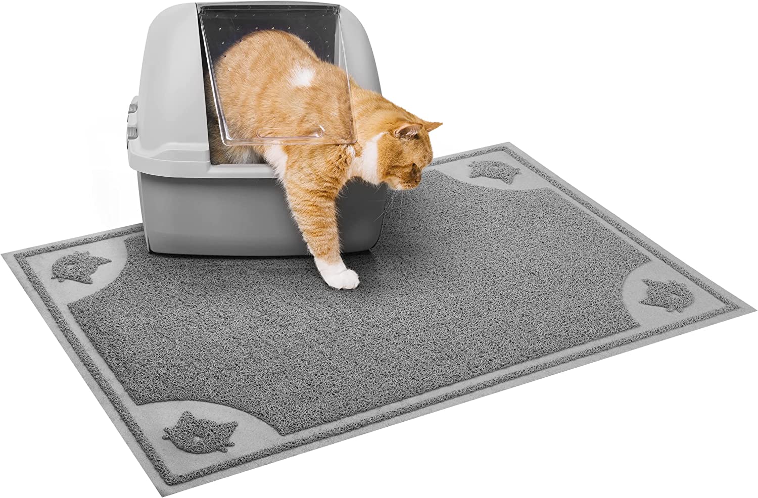 Mr. Pen Large Cat Litter Mat Gray Trapping Mat for Litter Box