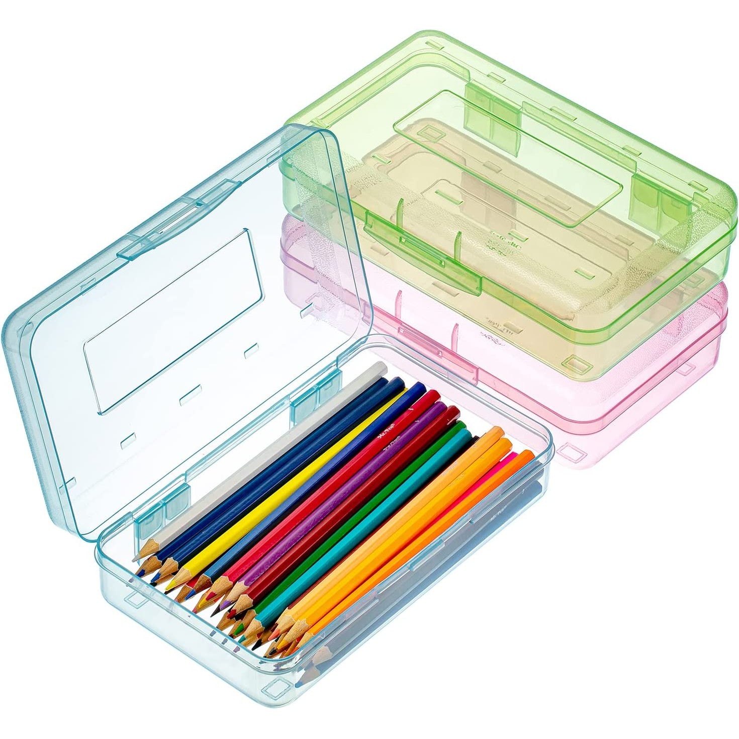 Pen Plastic Pencil Box, Pack, Assorted Colors