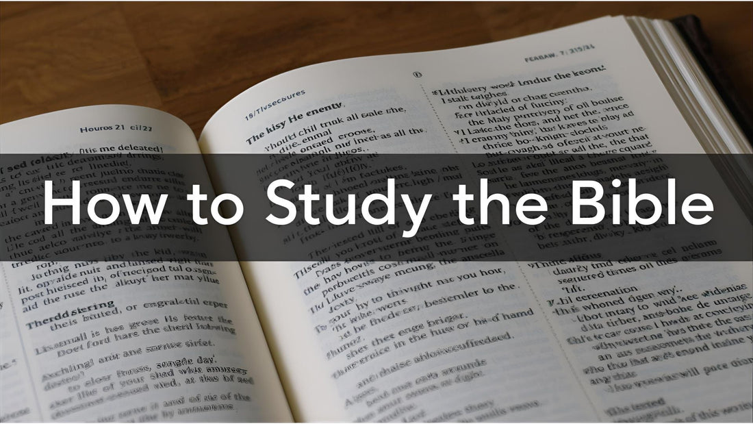image of a bible with a caption on it written how to study the bible