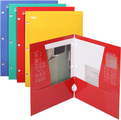 Mr. Pen- Pocket Folders, 4 Pocket, 4 Pack, Assorted Colors