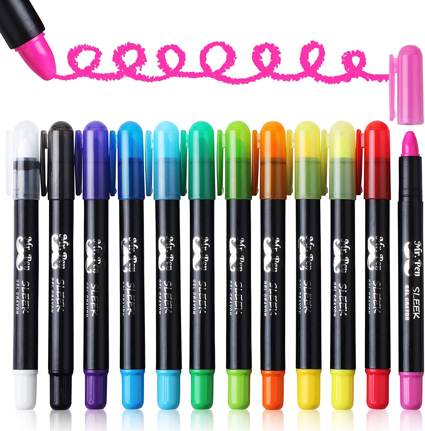 Mr. Pen- Crayons, Gel Crayons, 12 Pack