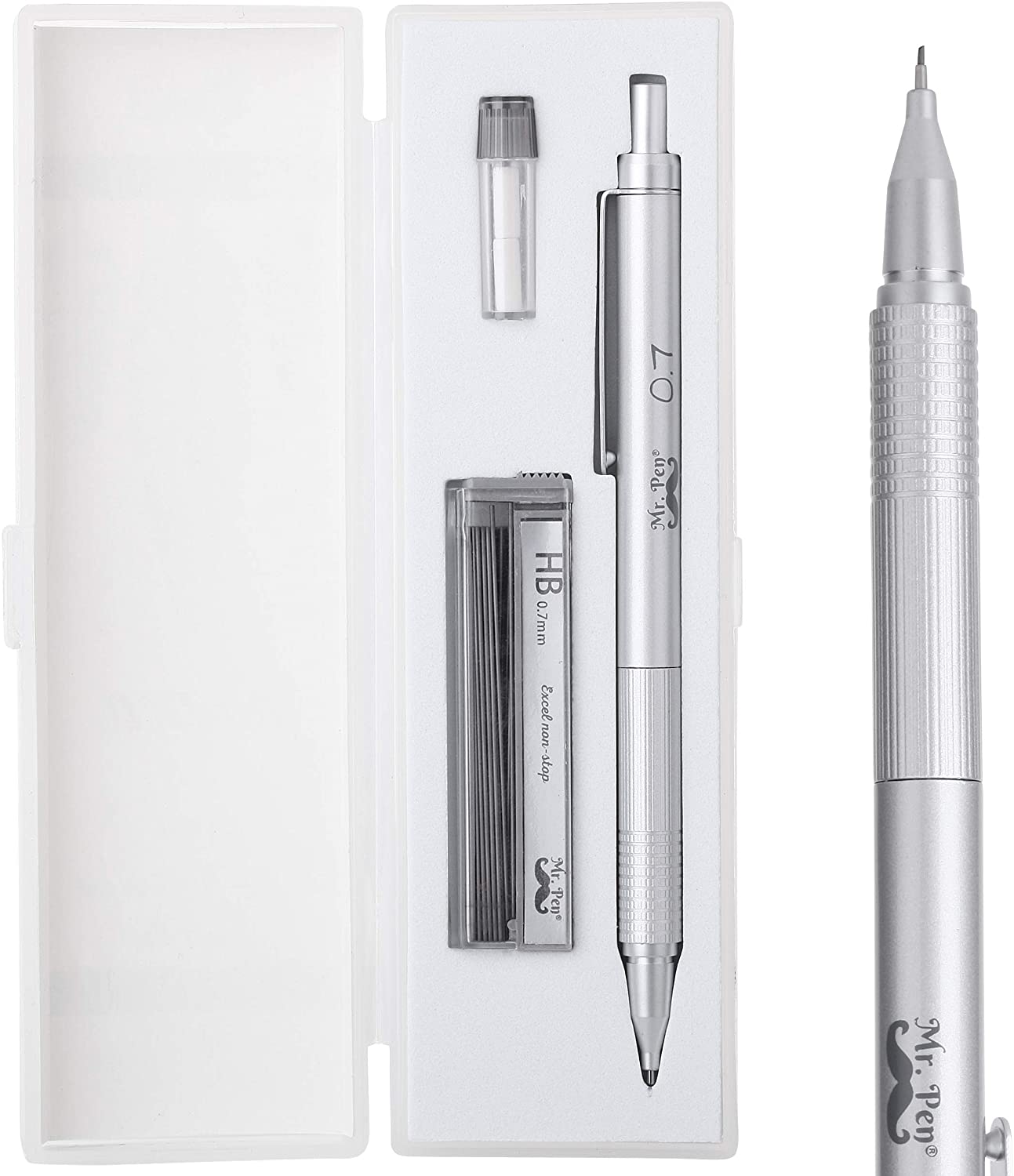 Mr. Pen Giftable Mechanical Pencil with Case, 0.7mm, Metal