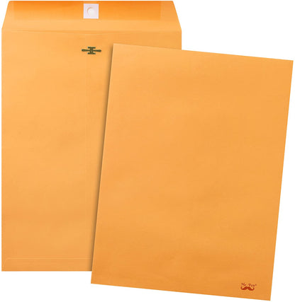 Clasp Envelopes,18 Pack, 9x12, Brown Kraft, Letter Size Envelopes, Brown Envelopes, Document Envelope, Clasp Kraft Envelopes, Clasp and Gummed Closure Envelopes.