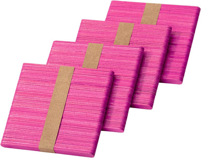 Mr. Pen- Craft Sticks, 200 Pack, 4.5 Inch, Pink Popsicle Stick, Popsicle Sticks for Crafts, Wood Sticks, Sticks for Crafting