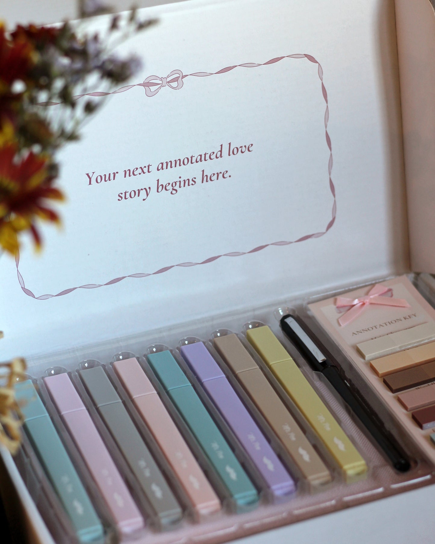 Mr. Pen – Annotation Essentials Kit for Book Lovers, Aesthetic Highlighters, Transparent Sticky Notes, Annotation Key Bookmark, Stickers & Pencil Pouch