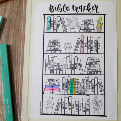 Mr. Pen Bible Reading Tracker Sticker, 5x7 Matte Finish, Color Your Books Visual Milestone for Bible Journaling, Hand Designed