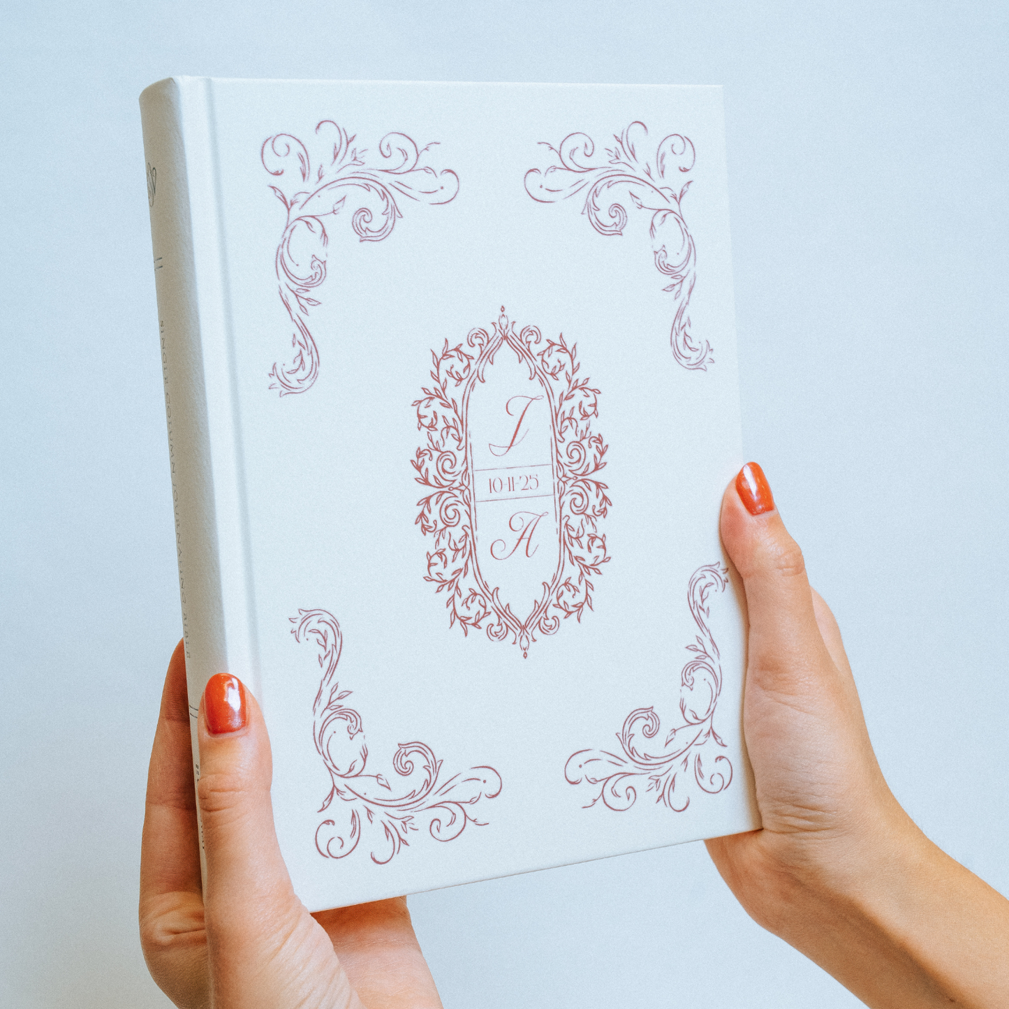 Wedding Intials Custom Notetaking Bible with Name Plate